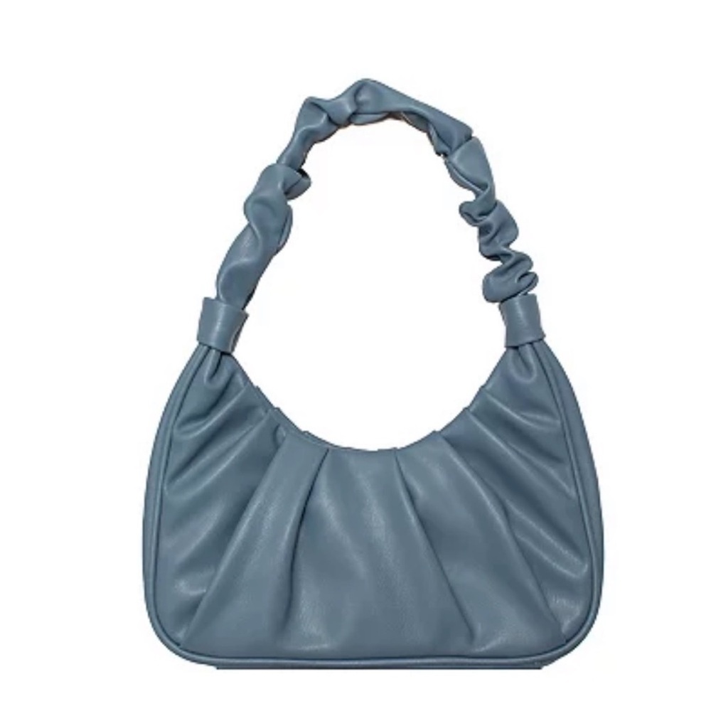 Olivia & Kate Light Blue Faux Leather Mini Shoulder Bag
